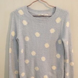 Lauren Conrad Light Blue Polk A Dot Sweater